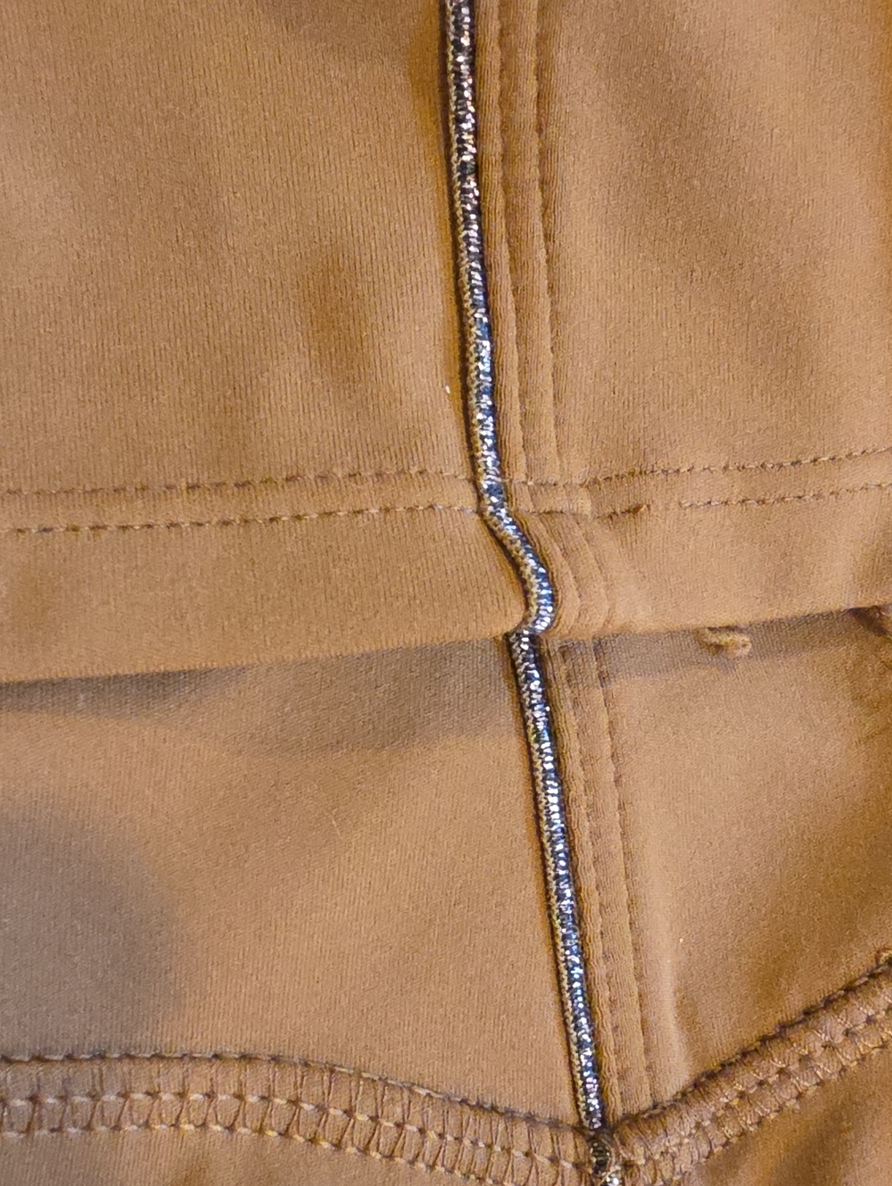 Joy Lab Workout Set- Bra Top & Leggings. Copper Sparkle Seems On Top & Legs. LG - Picture 6 of 11